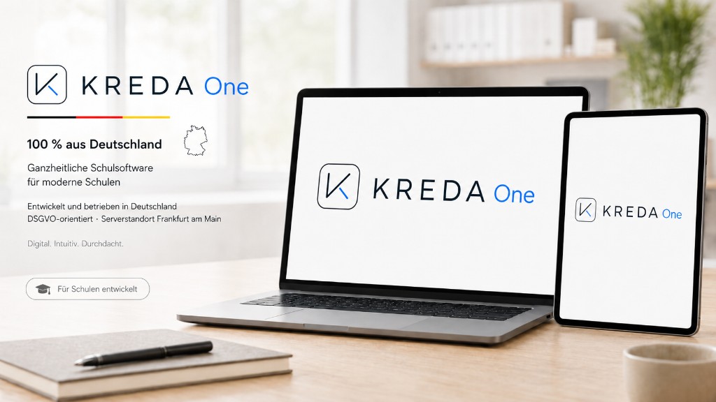 KREDA One — ganzheitliche Schulsoftware auf Laptop und Tablet